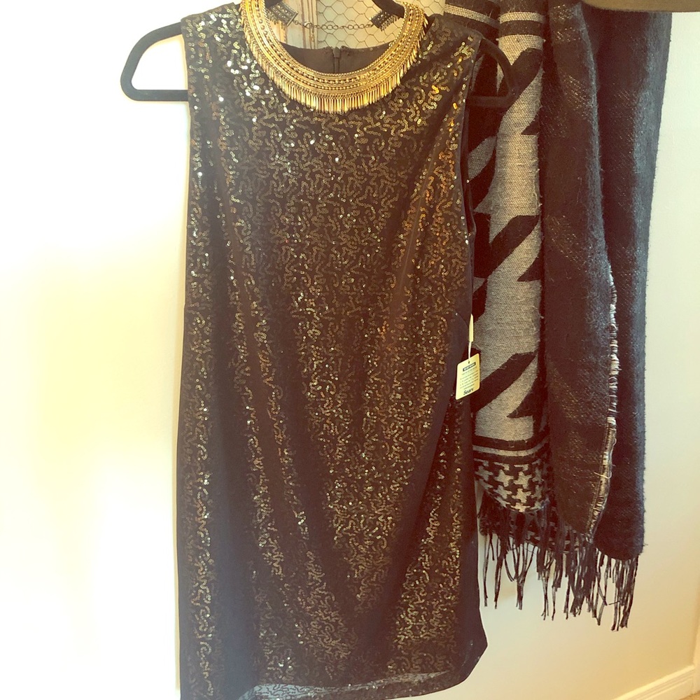 Muted Gold Sequin Dress